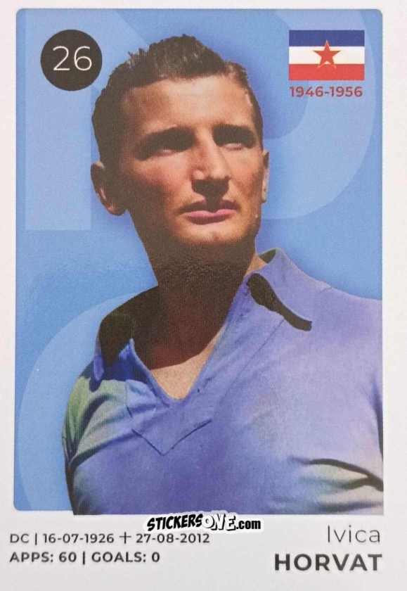 Sticker Ivica Horvat - The Ultimate Collection of the Former National Football Teams
 n. 26 - Stickito