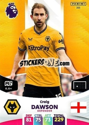 Figurina Craig Dawson - English Premier League 2023-2024. Adrenalyn XL n. 355 - Panini