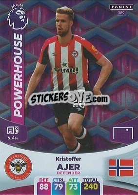 Cromo Kristoffer Ajer - English Premier League 2023-2024. Adrenalyn XL n. 389 - Panini