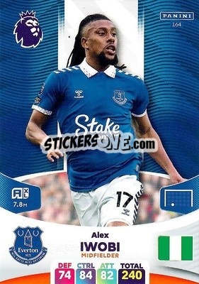 Cromo Alex Iwobi - English Premier League 2023-2024. Adrenalyn XL n. 164 - Panini
