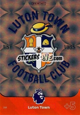 Cromo Club Crest Luton Town - English Premier League 2023-2024. Adrenalyn XL n. 208 - Panini