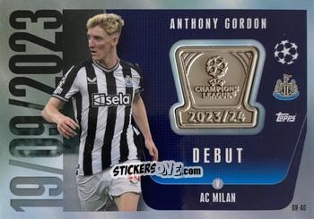 Sticker Anthony Gordon - UEFA Champions League & Europa League 2023-2024. Match Attax Extra
 n. DR-AG - Topps