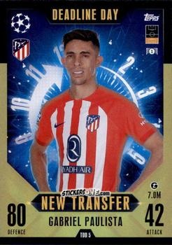 Sticker Gabriel Paulista - UEFA Champions League & Europa League 2023-2024. Match Attax Extra
 n. TDD5 - Topps