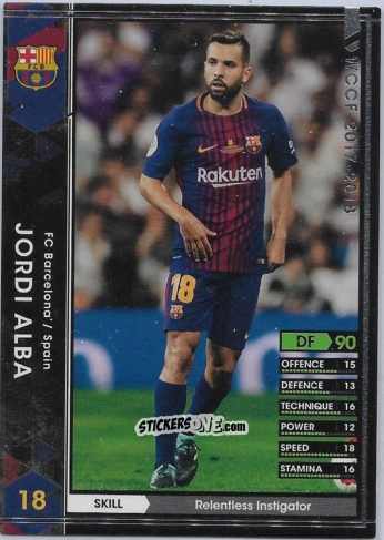 Cromo Jordi Alba - Sega World Club Champion Football 2017-2018
 n. 227 - Panini