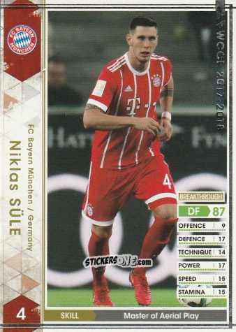Sticker Niklas Sule - Sega World Club Champion Football 2017-2018
 n. A18 - Panini