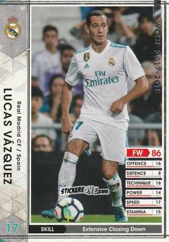 Cromo Lucas Vazquez - Sega World Club Champion Football 2017-2018
 n. 256 - Panini