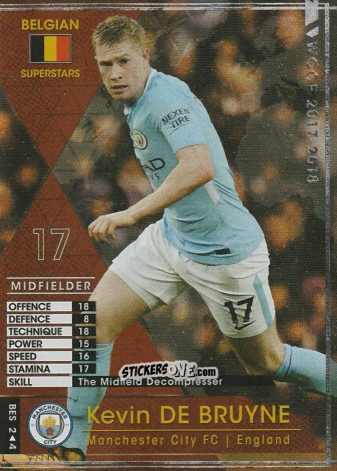 Cromo Kevin De Bruyne - Sega World Club Champion Football 2017-2018
 n. BES2 - Panini
