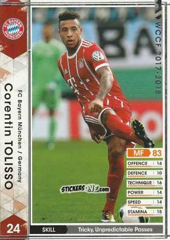 Figurina Corentin Tolisso - Sega World Club Champion Football 2017-2018
 n. 93 - Panini