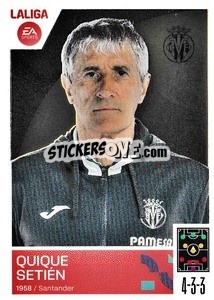 Cromo Entrenador Villarreal CF - Quique Setién (2) - LaLiga 2023-2024
 n. 582 - Panini
