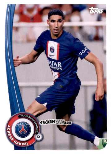 Figurina Achraf Hakimi - Paris-Saint Germain Fan Set 2022-2023 n. PA-3 - Topps