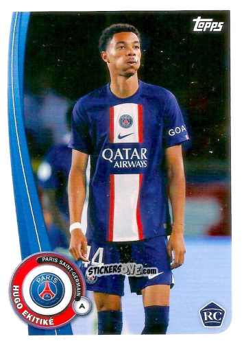Figurina Hugo Ekitiké - Paris-Saint Germain Fan Set 2022-2023 n. PA-6 - Topps