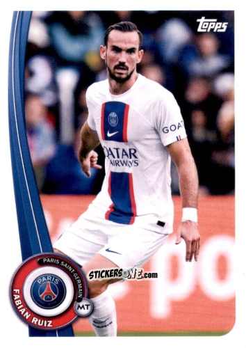 Figurina Fabián Ruiz - Paris-Saint Germain Fan Set 2022-2023 n. PA-11 - Topps