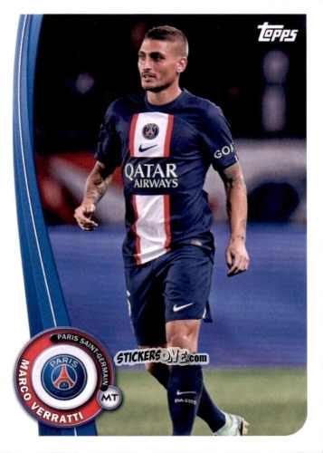 Figurina Marco Verratti - Paris-Saint Germain Fan Set 2022-2023 n. PA-14 - Topps