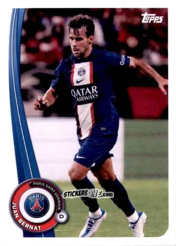 Figurina Juan Bernat - Paris-Saint Germain Fan Set 2022-2023 n. PA-17 - Topps
