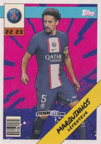 Figurina Marquinhos - Paris-Saint Germain Fan Set 2022-2023 n. PAH-6 - Topps
