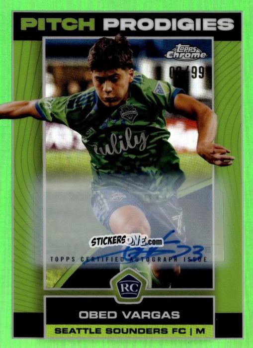 Figurina Obed Vargas - Chrome MLS 2023
 n. AU4 - Topps