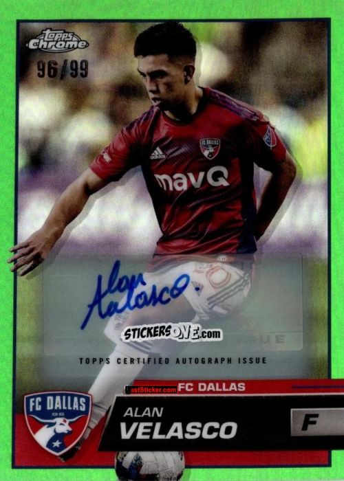 Figurina Alan Velasco - Chrome MLS 2023
 n. AU139 - Topps