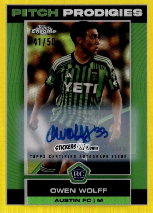 Sticker Owen Wolff - Chrome MLS 2023
 n. AU162 - Topps
