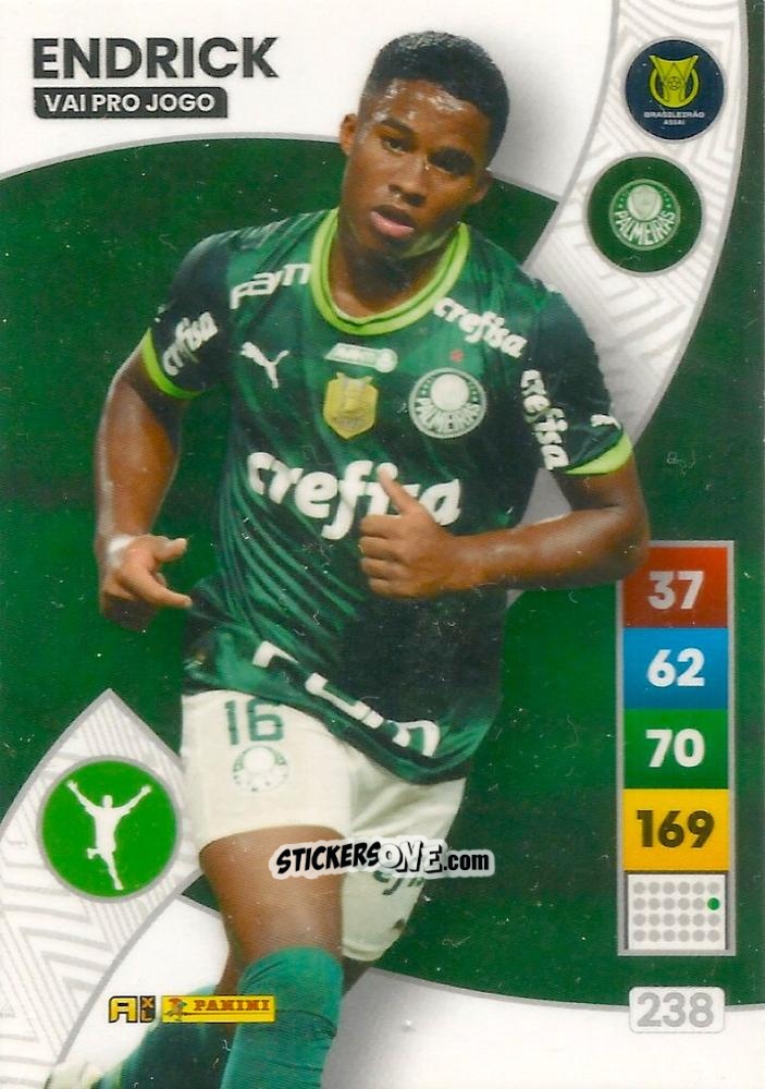Figurina Endrick - Brasileirão 2023. Adrenalyn XL n. 238 - Panini