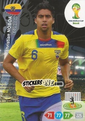 Cromo Christian Noboa - FIFA World Cup Brazil 2014. Adrenalyn XL n. 125 - Panini
