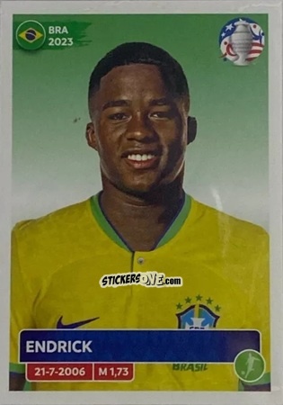 Figurina Endrick - CONMEBOL Copa América 2024
 n. BRA22 - Panini
