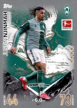Sticker Justin Njinmah - German Fussball Bundesliga 2023-2024. Match Attax Extra
 n. 467 - Topps