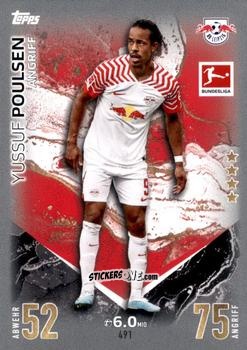 Figurina Yussuf Poulsen - German Fussball Bundesliga 2023-2024. Match Attax Extra
 n. 491 - Topps