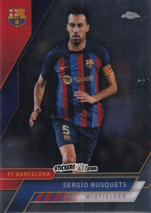 Sticker Sergio Busquets - Chrome FC Barcelona 2022-2023
 n. 72 - Topps