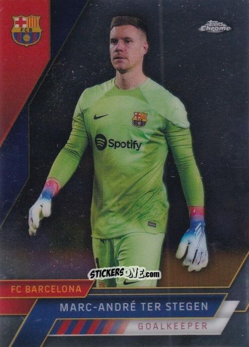 Figurina Marc-André Ter Stegen - Chrome FC Barcelona 2022-2023
 n. 76 - Topps