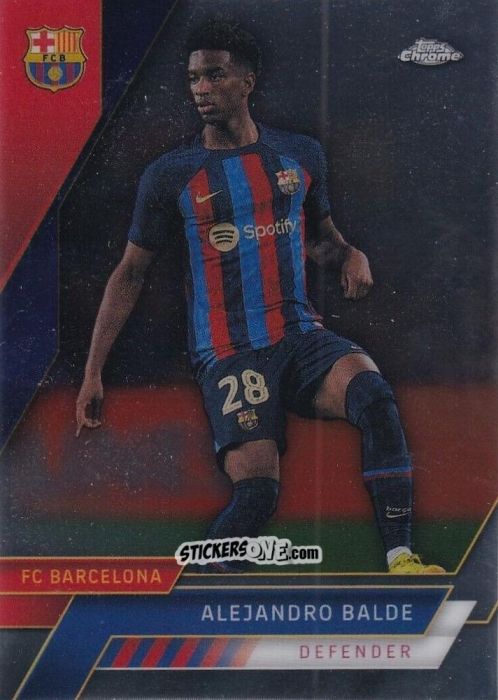 Sticker Alejandro Balde - Chrome FC Barcelona 2022-2023
 n. 80 - Topps