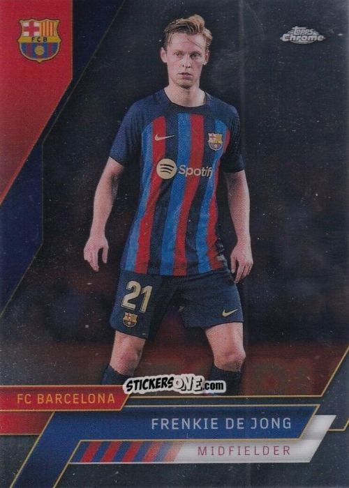 Sticker Frenkie De Jong - Chrome FC Barcelona 2022-2023
 n. 82 - Topps