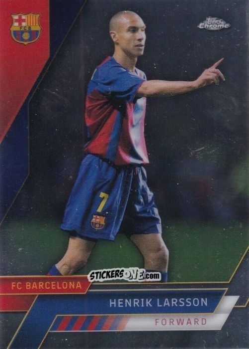 Cromo Henrik Larsson - Chrome FC Barcelona 2022-2023
 n. 91 - Topps