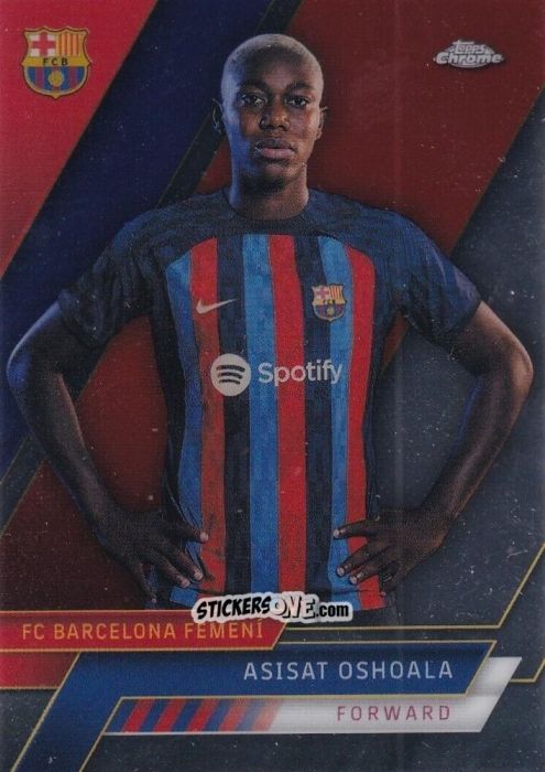 Figurina Asisat Oshoala - Chrome FC Barcelona 2022-2023
 n. 10 - Topps