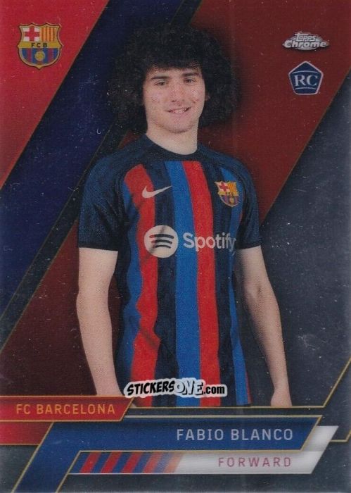 Cromo Fabio Blanco - Chrome FC Barcelona 2022-2023
 n. 16 - Topps