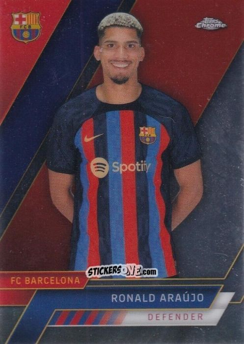 Cromo Ronald Araújo - Chrome FC Barcelona 2022-2023
 n. 17 - Topps