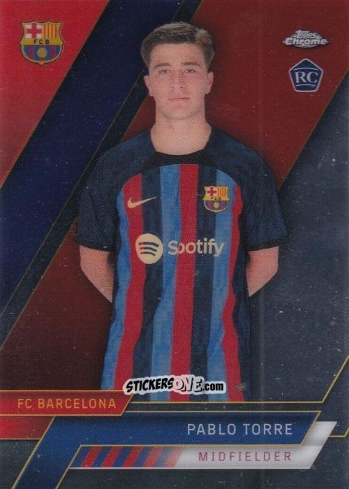 Sticker Pablo Torre - Chrome FC Barcelona 2022-2023
 n. 18 - Topps