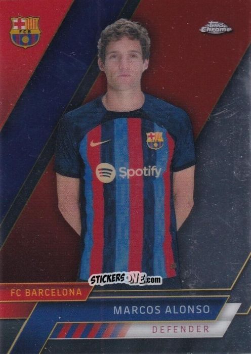Cromo Marcos Alonso - Chrome FC Barcelona 2022-2023
 n. 19 - Topps