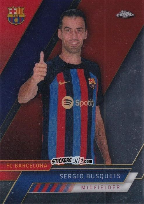 Sticker Sergio Busquets - Chrome FC Barcelona 2022-2023
 n. 22 - Topps