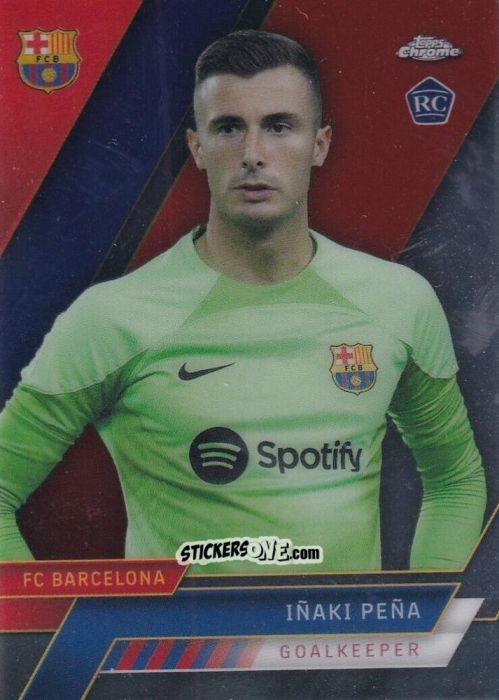 Sticker Iñaki Peña - Chrome FC Barcelona 2022-2023
 n. 23 - Topps
