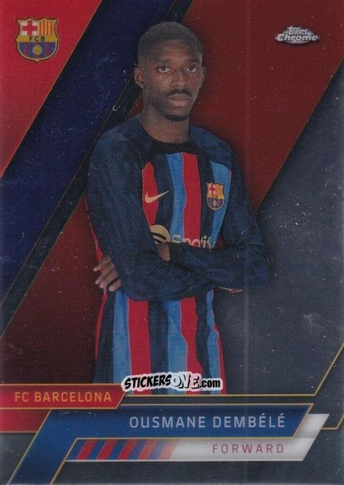 Figurina Ousmane Dembélé - Chrome FC Barcelona 2022-2023
 n. 24 - Topps