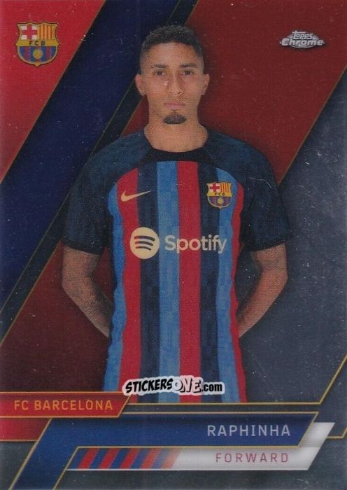 Sticker Raphinha - Chrome FC Barcelona 2022-2023
 n. 25 - Topps