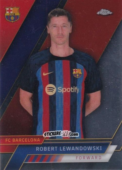 Sticker Robert Lewandowski - Chrome FC Barcelona 2022-2023
 n. 29 - Topps
