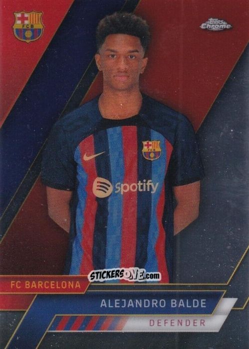 Sticker Alejandro Balde - Chrome FC Barcelona 2022-2023
 n. 30 - Topps
