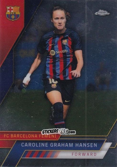 Sticker Caroline Graham Hansen - Chrome FC Barcelona 2022-2023
 n. 54 - Topps