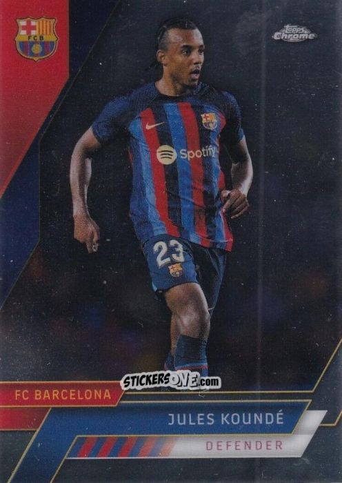 Sticker Jules Koundé - Chrome FC Barcelona 2022-2023
 n. 62 - Topps