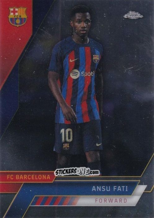 Figurina Ansu Fati - Chrome FC Barcelona 2022-2023
 n. 63 - Topps