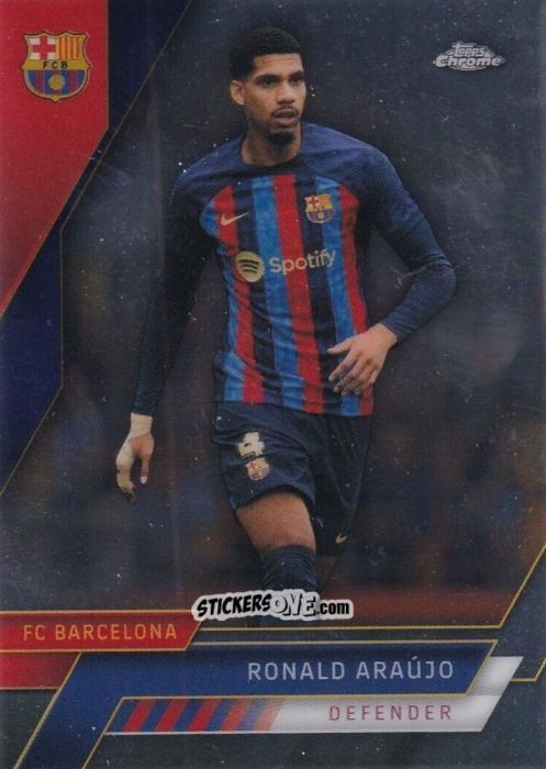 Cromo Ronald Araújo - Chrome FC Barcelona 2022-2023
 n. 67 - Topps