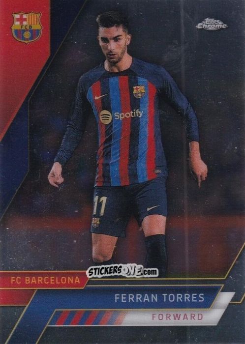 Cromo Ferran Torres - Chrome FC Barcelona 2022-2023
 n. 70 - Topps