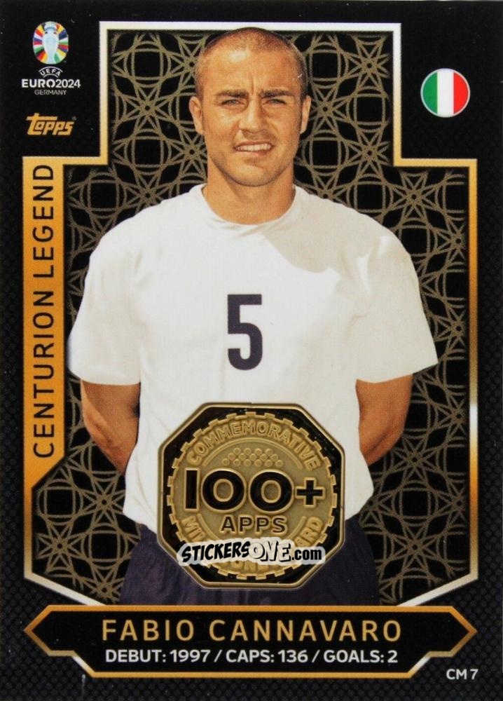 Cromo Fabio Cannavaro - UEFA Euro 2024. Match Attax
 n. CM7 - Topps
