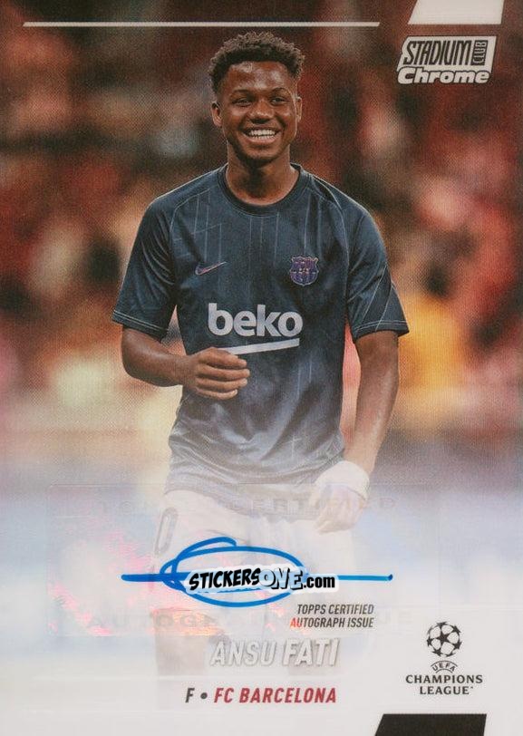 Sticker Ansu Fati - Stadium Club Chrome UEFA Champions League 2021-2022
 n. CA-AF - Topps